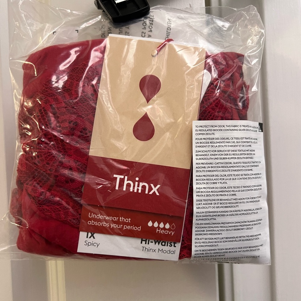 NWT Thinx Red Hi-Waist Underwear Heavy 1X